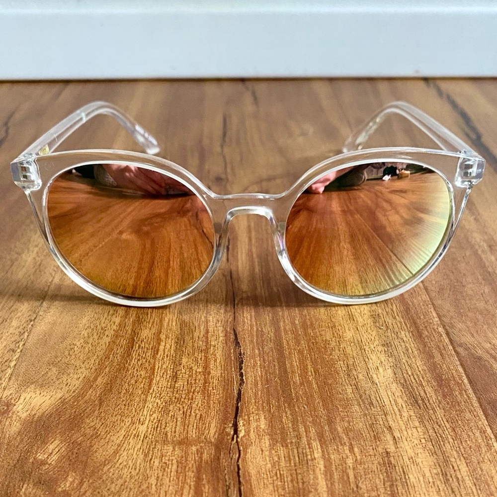 J. Crew Clear Round Cat Eye Sunglasses - Picture 2 of 9
